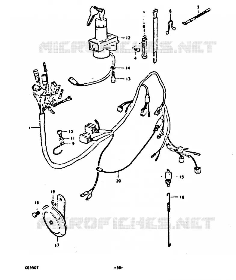 BEDRADING Suzuki MOTO 550 GS 1980  GS550ET(T)