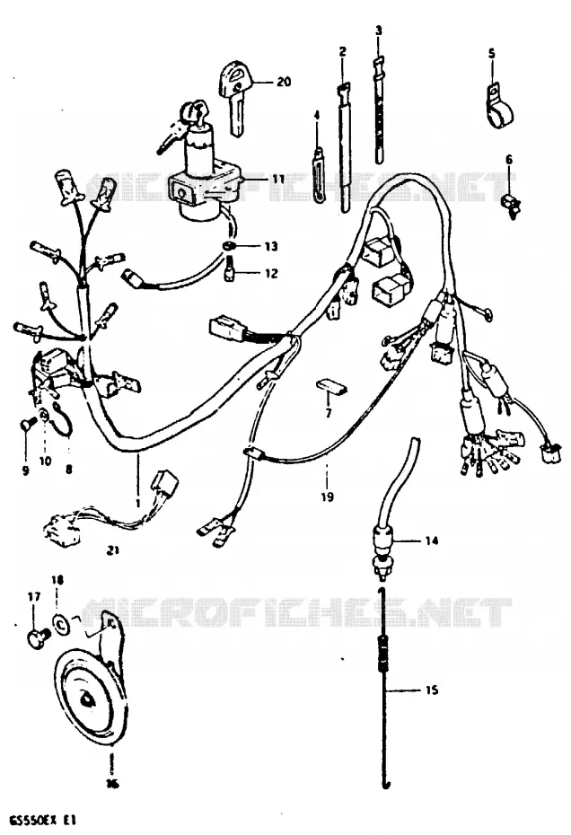 BEDRADING Suzuki MOTO 550 GS 1981  GS550EX(X)