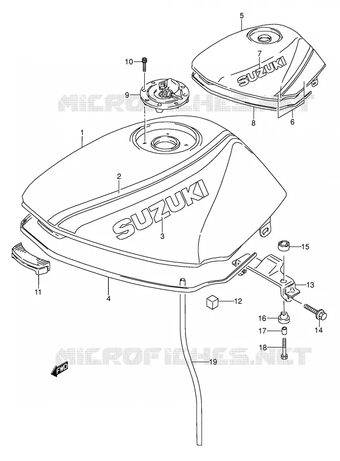 BENZINETANK (MODELE K/L) Suzuki MOTO 500 GS-E 1996  GS500ESKT(E2)