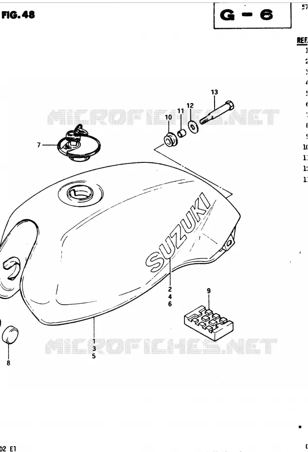 BENZINETANK (MODELE Z) Suzuki MOTO 450 GS-S 1983  GS450SD(2/Z/D)