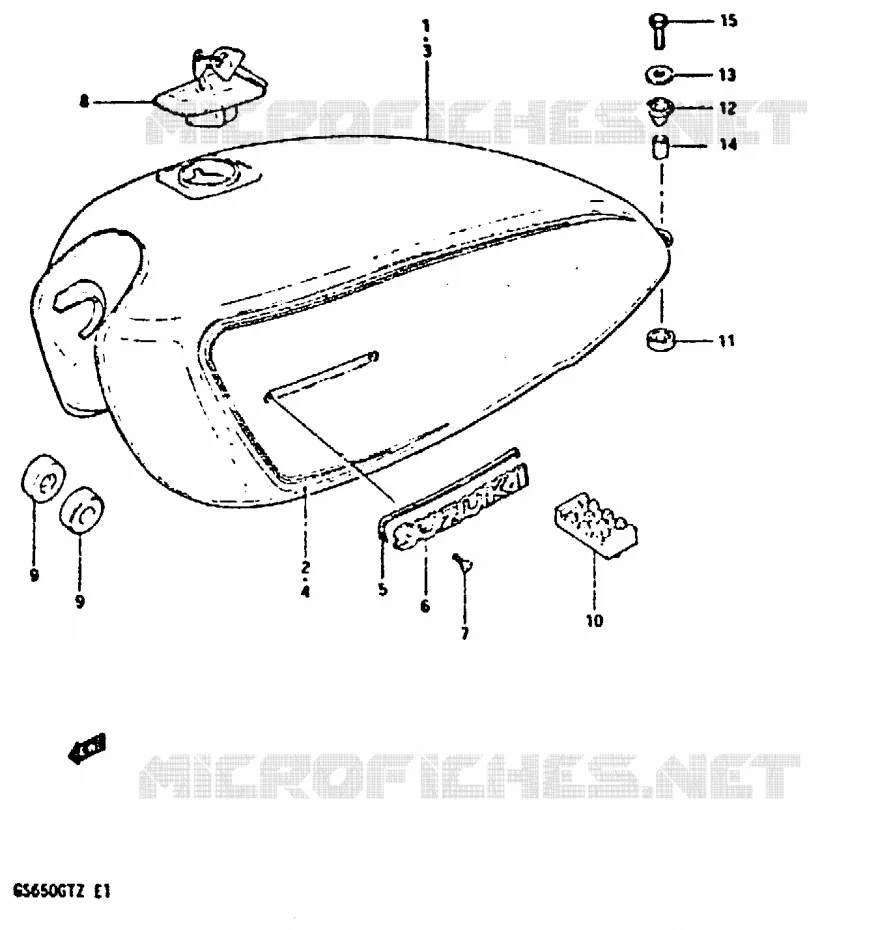 BENZINETANK (MODELE Z) Suzuki MOTO 650 GS 1982  GS650GTZ(X/Z)