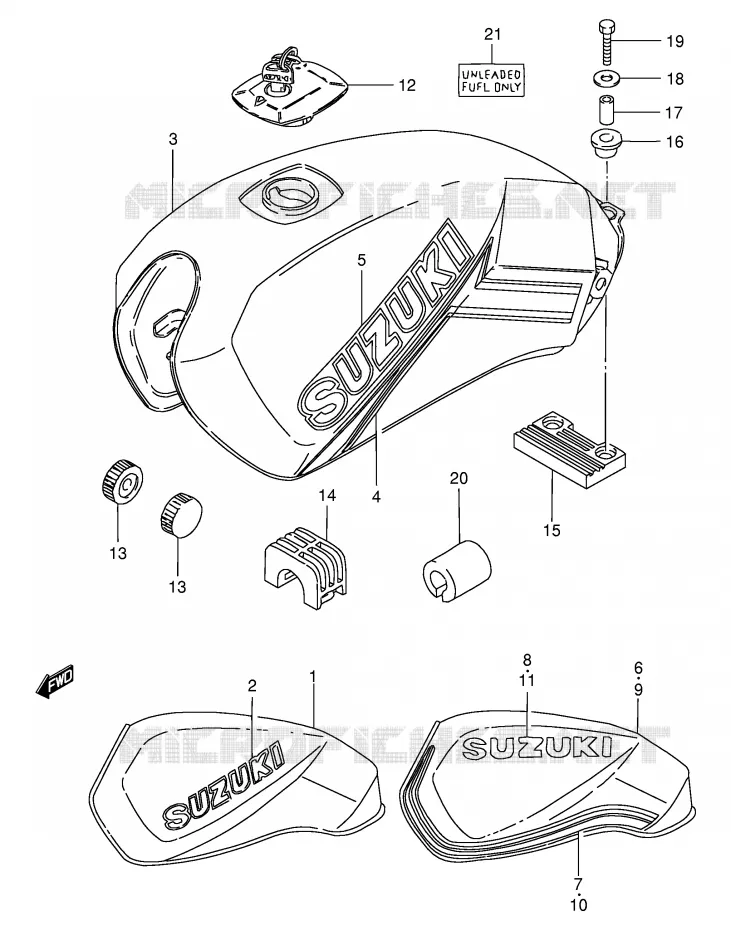 BENZINETANK Suzuki MOTO 125 GS 1982  GS125ESZ(E1)