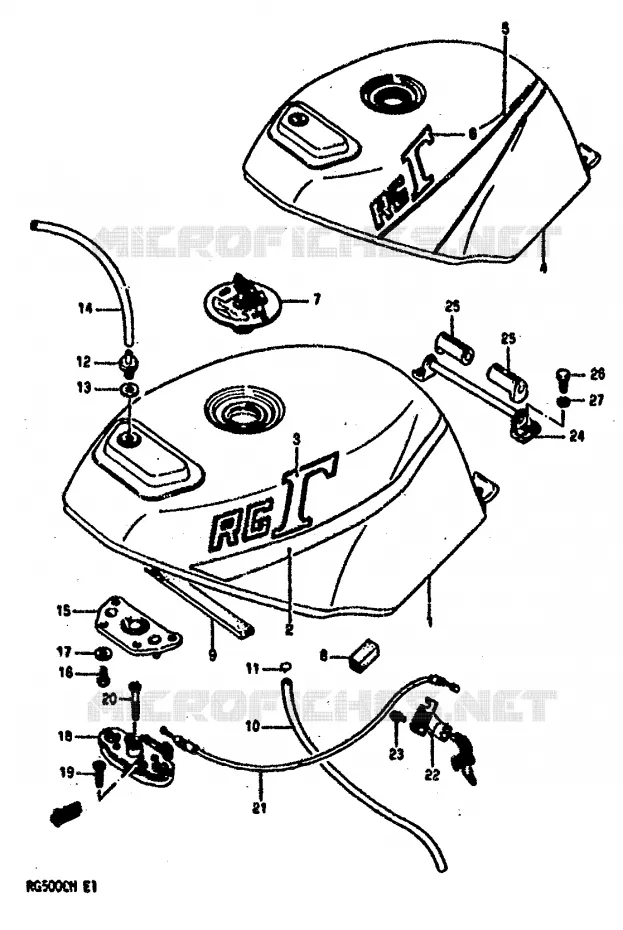 BENZINETANK Suzuki MOTO 500 GS-E 1990  GS500EL(E1)