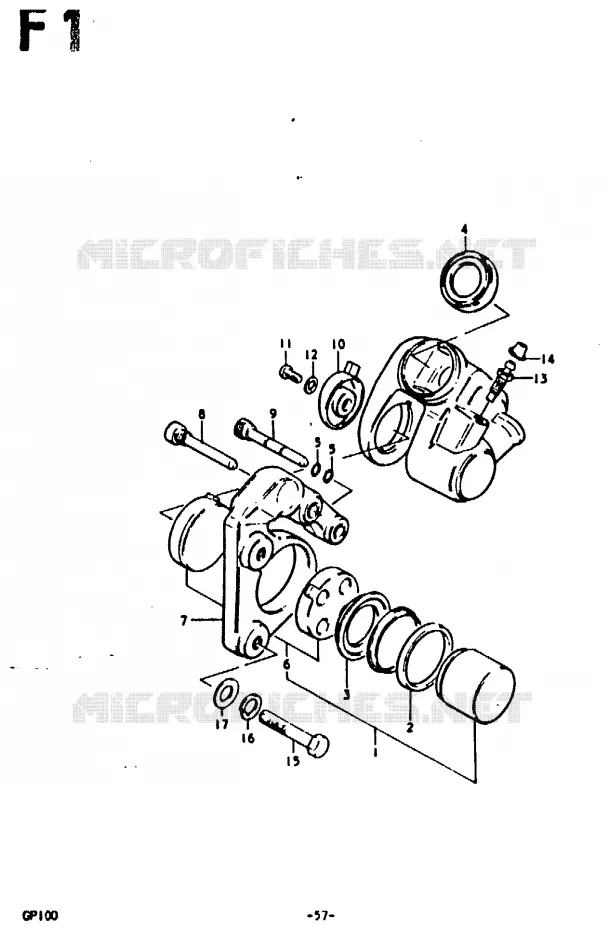 CALIPER (C, N) Suzuki MOTO 100 GP 1992  GP100UN(C/N)