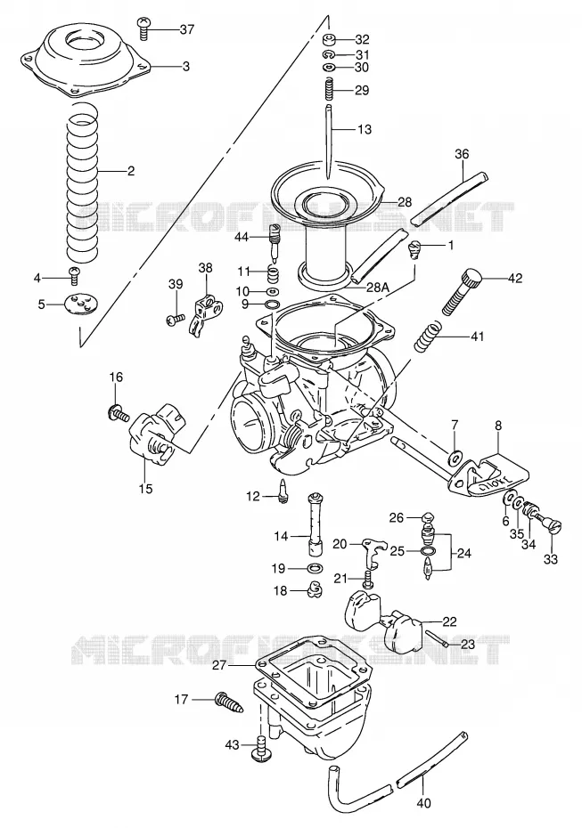 CARBURATOR (E22,E34) Suzuki MOTO 125 GS 2000  GS125SY(E71)