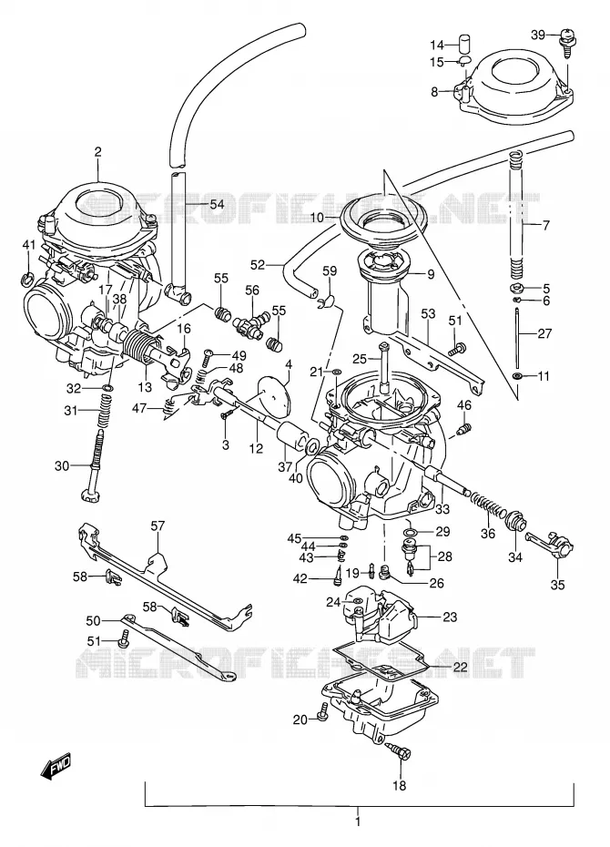 CARBURATOR (MODELE K/L/M/N/P) Suzuki MOTO 500 GS-E 1992  GS500EUN(E2)