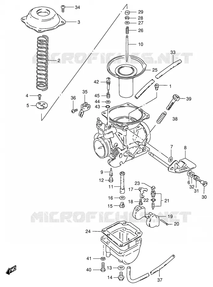 CARBURATOR (MODELE R P37) Suzuki MOTO 125 GS 1994  GS125UR(E1)