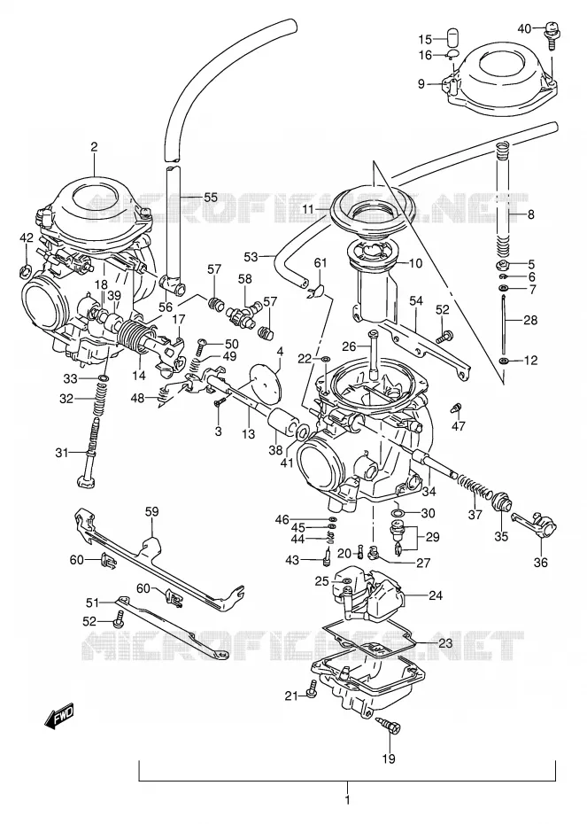 CARBURATOR (MODELE T) Suzuki MOTO 500 GS-E 1996  GS500ET(E2)