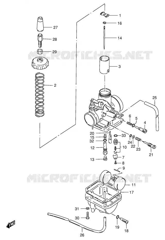 CARBURATOR (MODELE Z/D/F/K) Suzuki MOTO 125 GS 1982  GS125ESZ(E1)