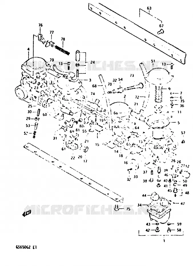 CARBURATOR (MODELE Z) Suzuki MOTO 650 GS 1982  GS650GZ(X/Z)