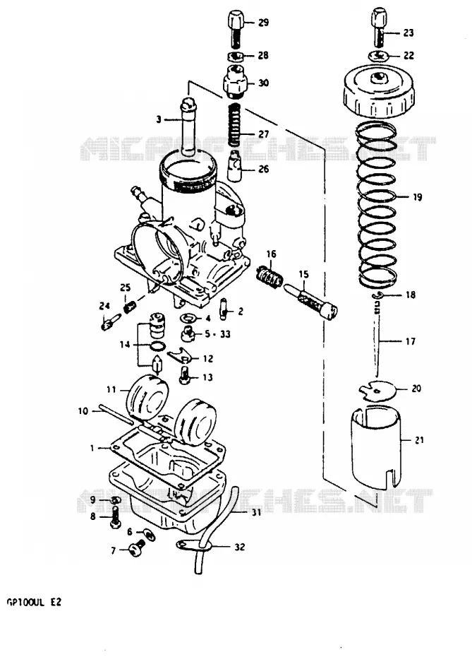 CARBURATOR Suzuki MOTO 100 GP 1999  GP100X(X/D/L)
