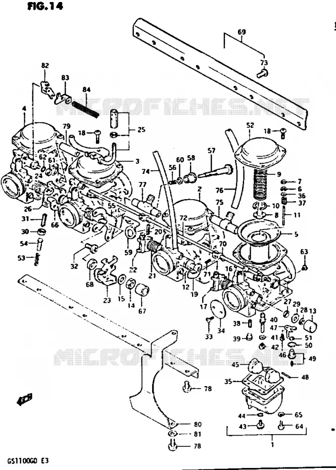 CARBURATOR Suzuki MOTO 1100 GS-G 1983  GS1100GD(Z/D)