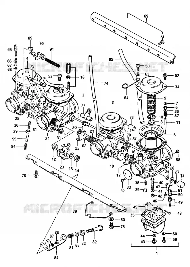 CARBURATOR Suzuki MOTO 1100 GSX-E 1985  GSX1100EEF(E/F/G)