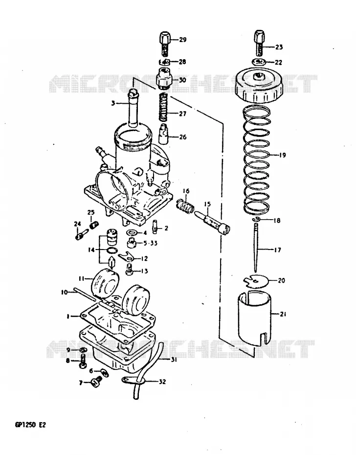 CARBURATOR Suzuki MOTO 125 GP 1999  GP125UX(X/D)