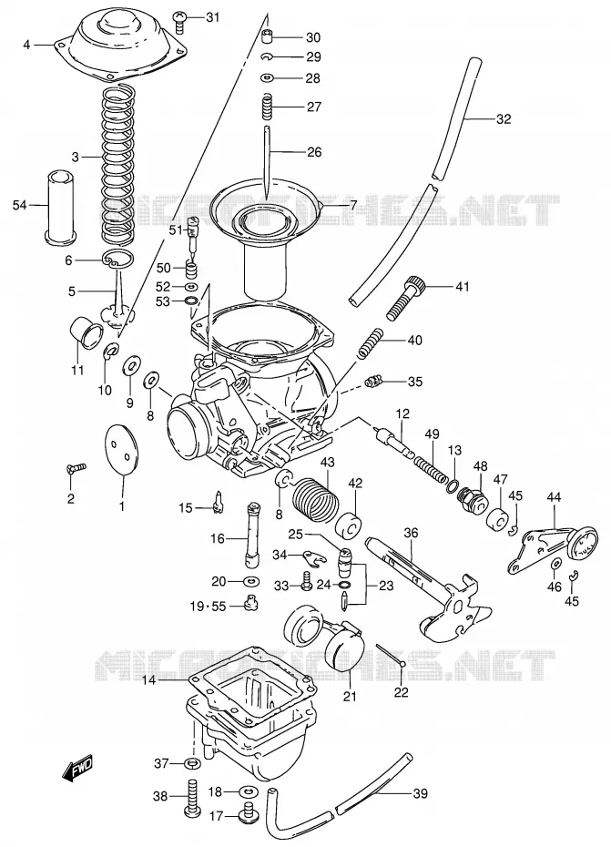 CARBURATOR Suzuki MOTO 250 GN 1989  GN250K(E2)