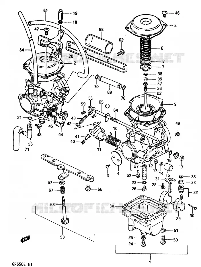 CARBURATOR Suzuki MOTO 650 TEMPTER 1983  GR650D(D/E)