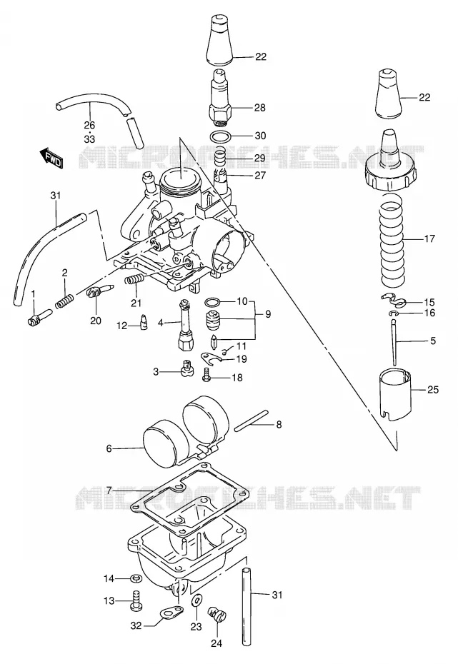 CARBURATOR Suzuki SCOOTER 50 FZ 1999  FZ50X(E1)