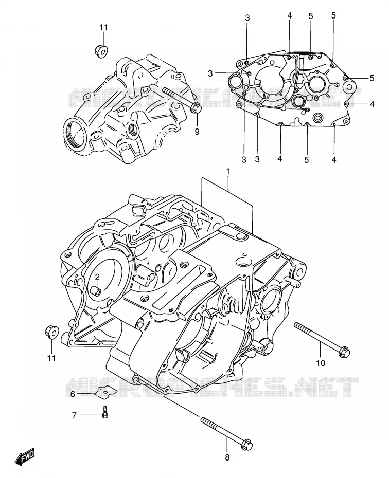 CASING (GS125ESZ, GS125EZ) Suzuki MOTO 125 GS 1994  GS125UR(E1)