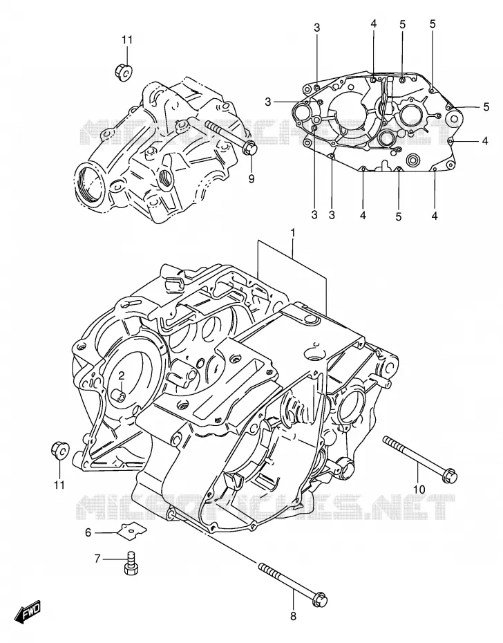 CASING (GS125SR,GS125ESD/ESF/ESK/ESL/ESM/ESR) Suzuki MOTO 125 GS 1983  GS125ESD(E1)