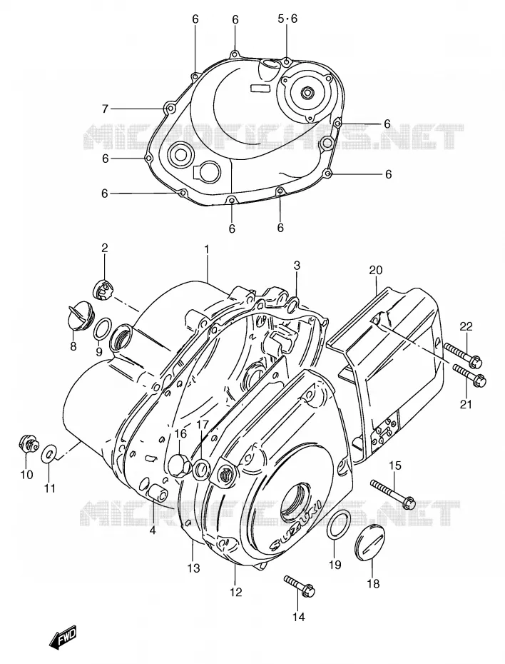 CASING (GS125UX/UY) Suzuki MOTO 125 GS 1999  GS125UX(E71)