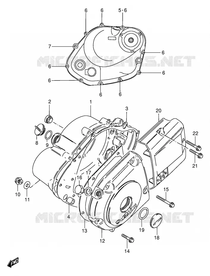 CASING (GS125Z/D/UR) Suzuki MOTO 125 GS 1982  GS125ESZ(E1)