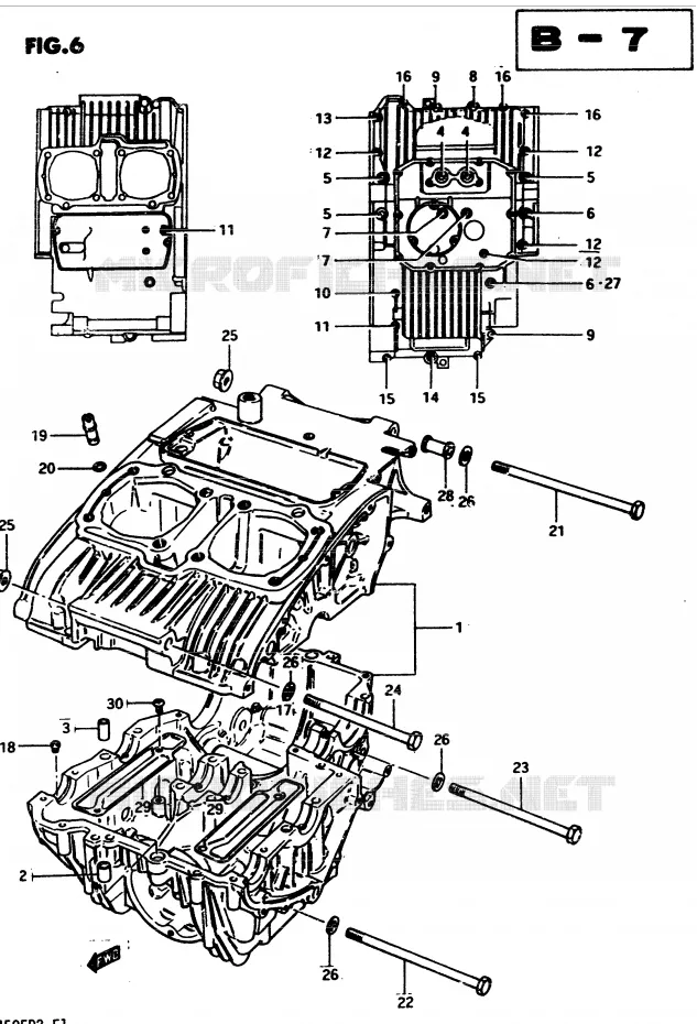 CASING (MODELE D) Suzuki MOTO 450 GS 1982  GS450Z(2/Z/D)