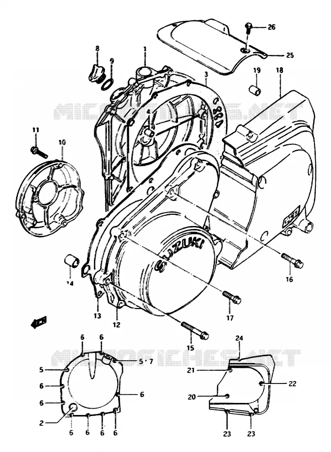 CASING Suzuki MOTO 1100 GSX-E 1985  GSX1100ESF(E/F/G)