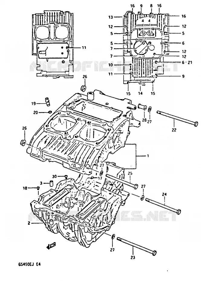 CASING Suzuki MOTO 450 GS-S 1985  GS450SF(E/F/G/H/J)
