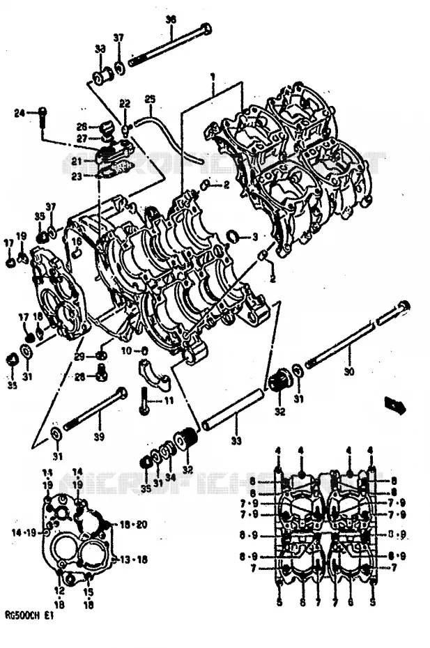 CASING Suzuki MOTO 500 GS-E 1990  GS500EL(E1)