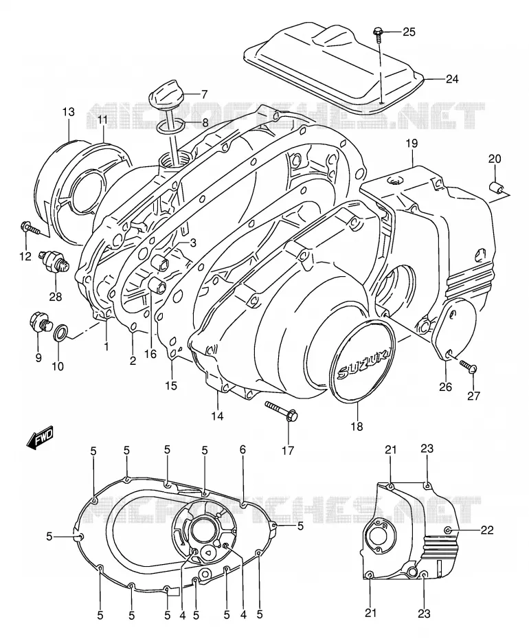 CASING Suzuki MOTO 500 GS-E 1994  GS500EUR(E2)