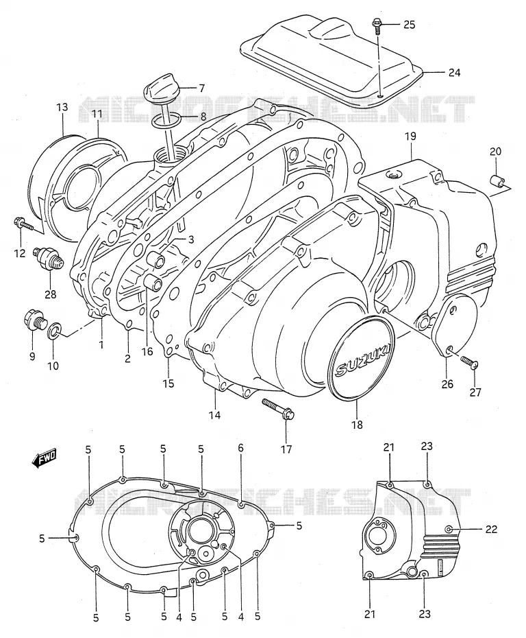 CASING Suzuki MOTO 500 GS-E 1995  GS500EUS(E28)