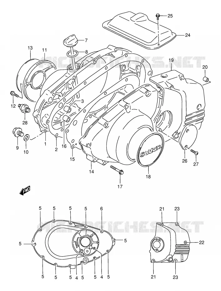 CASING Suzuki MOTO 500 GS-E 2002  GS500UK2(E2)