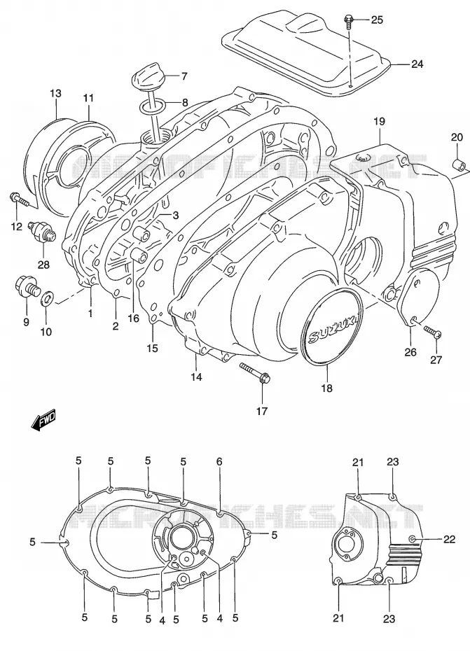 CASING Suzuki MOTO 500 GS-E 2003  GS500K3(P19)