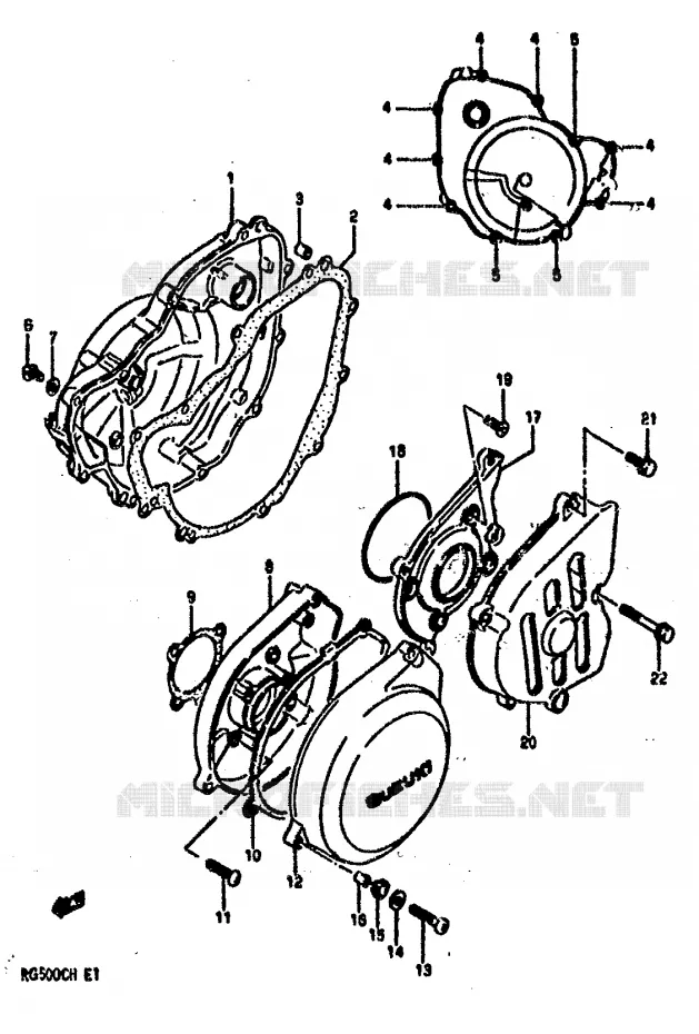 CASING Suzuki MOTO 500 RG 1986  RG500G(E1)