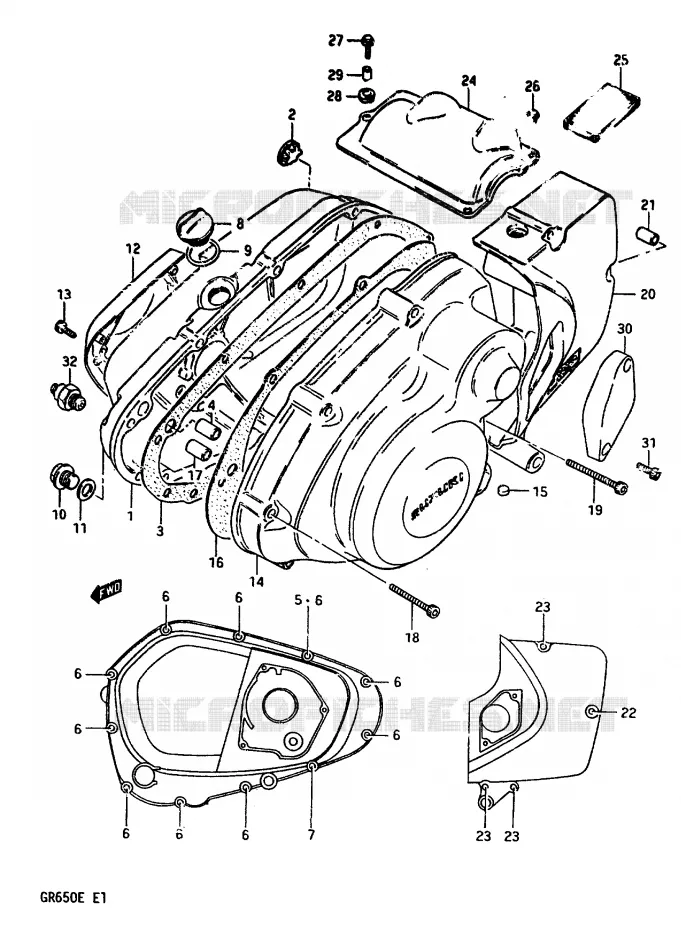 CASING Suzuki MOTO 650 TEMPTER 1984  GR650XE(D/E)