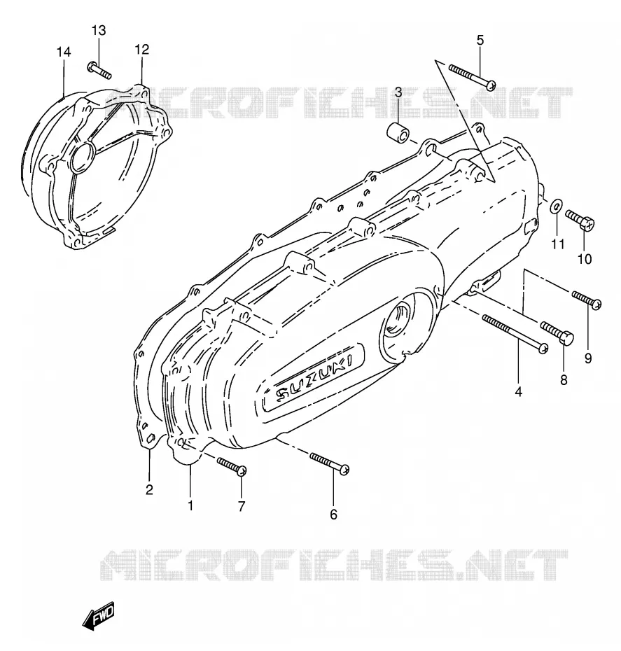 CASING Suzuki SCOOTER 50 FZ 1999  FZ50X(E1)