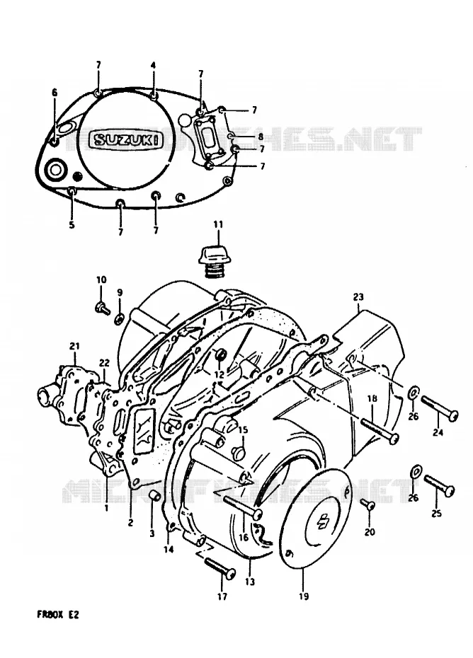 CASING Suzuki SCOOTER 80 FR 1981  FR80X