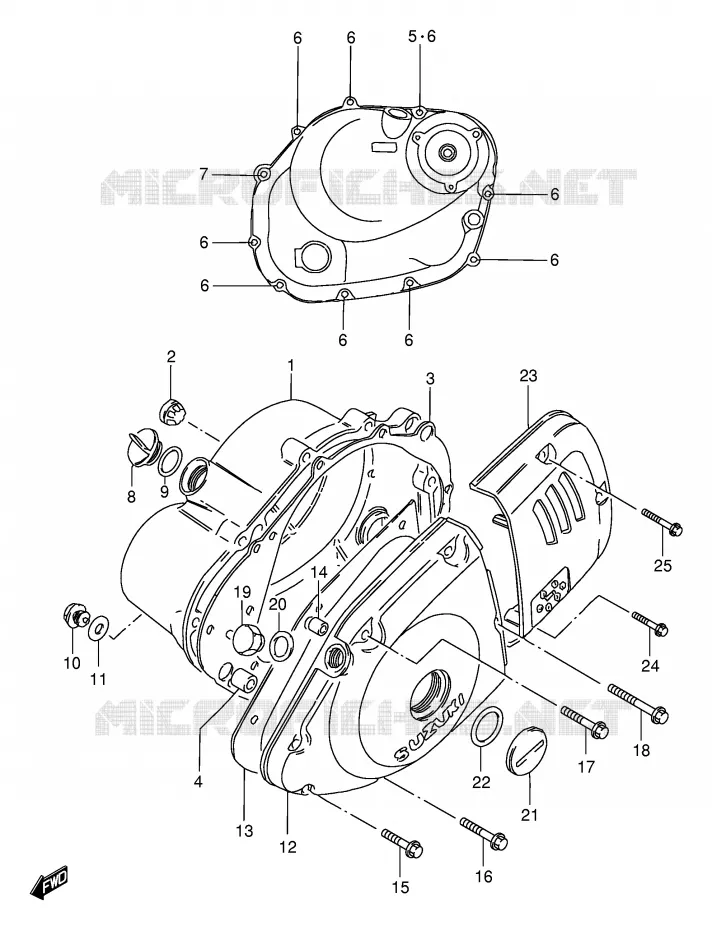CASING (VOIR NOTE) Suzuki MOTO 125 GS 1982  GS125EZ(E1)