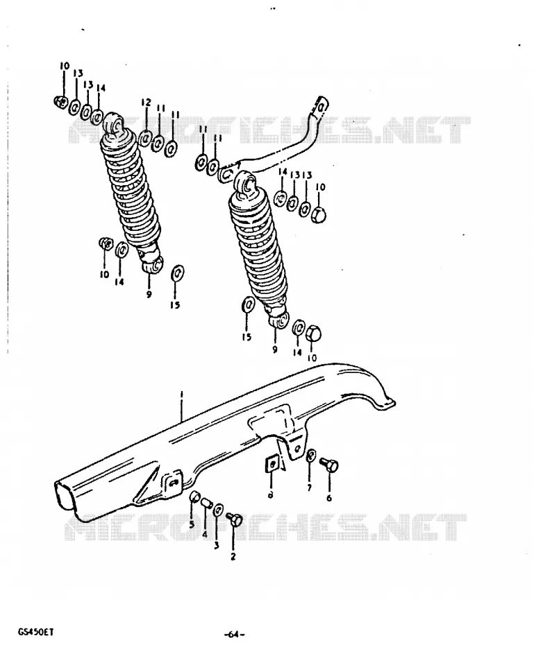 CHAIN ??GUARD - ACHTER SCHOKDEMPER Suzuki MOTO 450 GS 1996  GS450T(T)