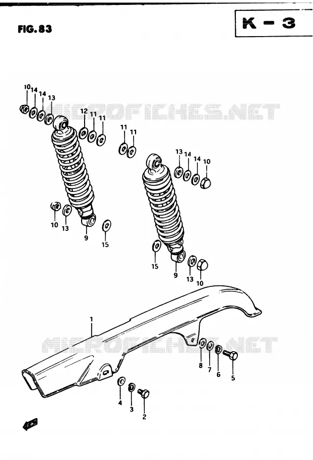 CHAIN ??GUARD - ACHTER SCHOKDEMPER Suzuki MOTO 450 GS-E 1983  GS450ED2(2/Z/D)