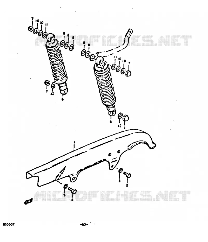 CHAIN ??GUARD - ACHTER SCHOKDEMPER Suzuki MOTO 550 GS 1980  GS550DT(T)