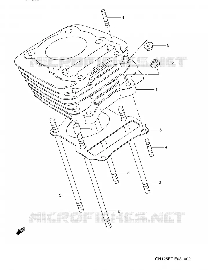CILINDER Suzuki MOTO 125 GN 1992  GN125EN(E3)