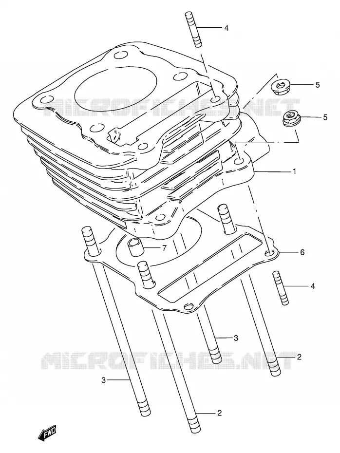 CILINDER Suzuki MOTO 125 GN 1994  GN125R(E1)