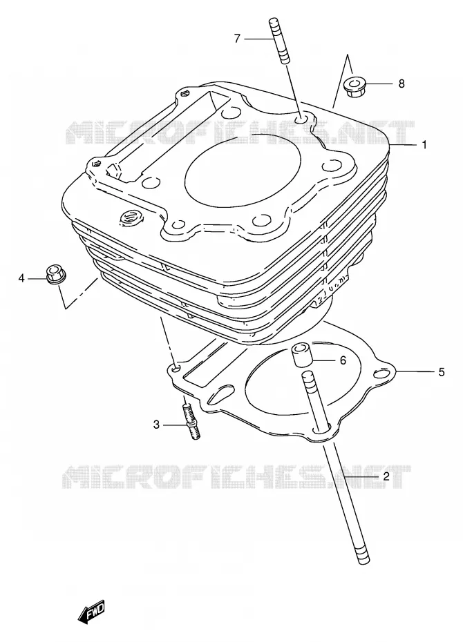 CILINDER Suzuki MOTO 250 GN 2001  GN250EK1(E2)