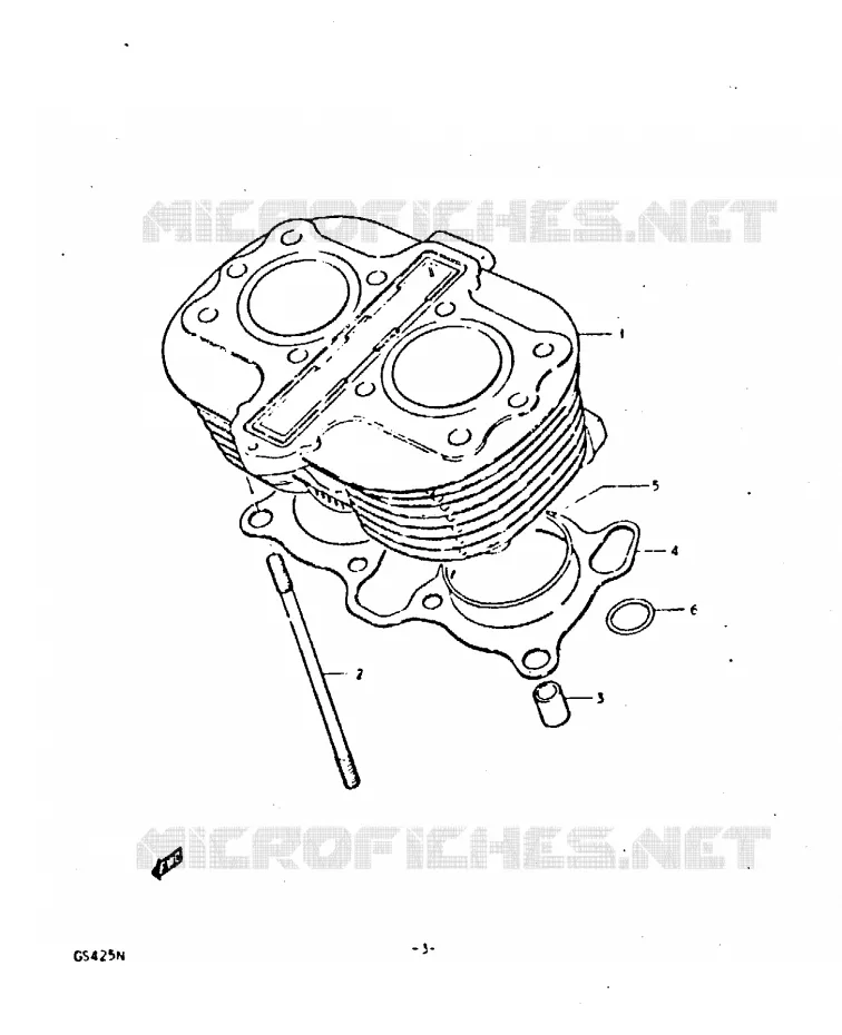 CILINDER Suzuki MOTO 425 GS 1992  GS425N(N)