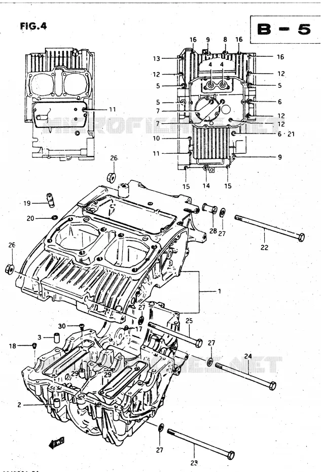 CILINDER Suzuki MOTO 450 GS-L 1982  GS450LZ(E2)