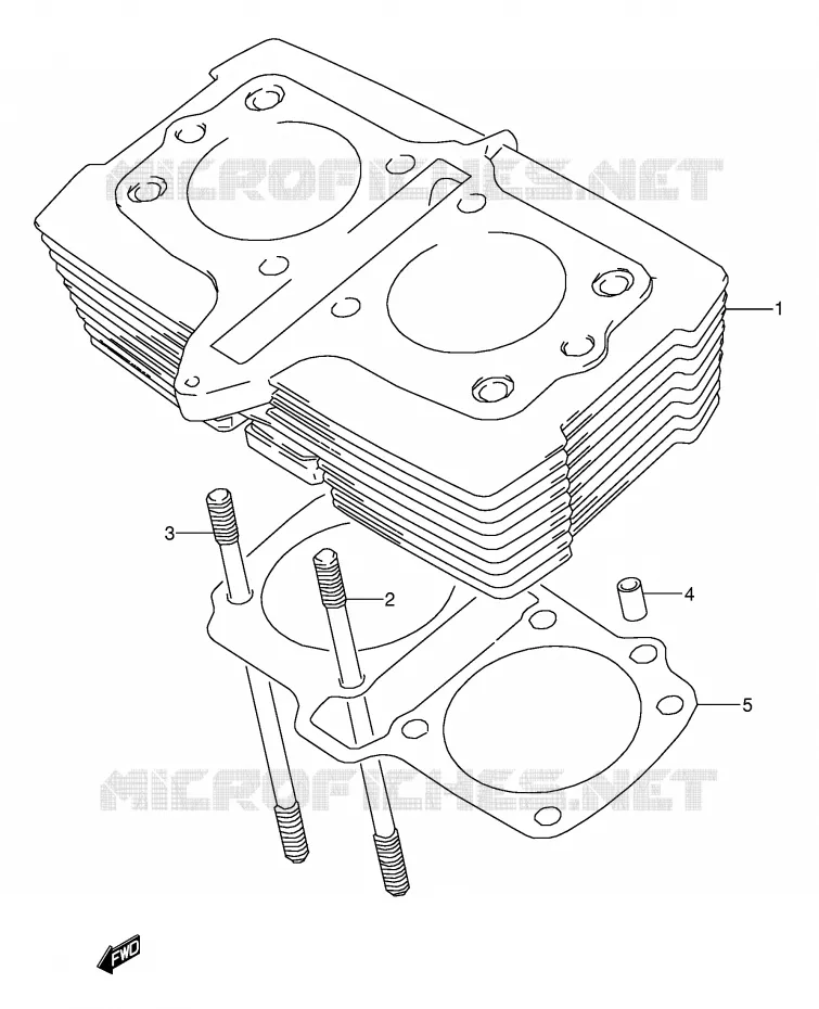 CILINDER Suzuki MOTO 500 GS-E 1995  GS500EUS(E2)