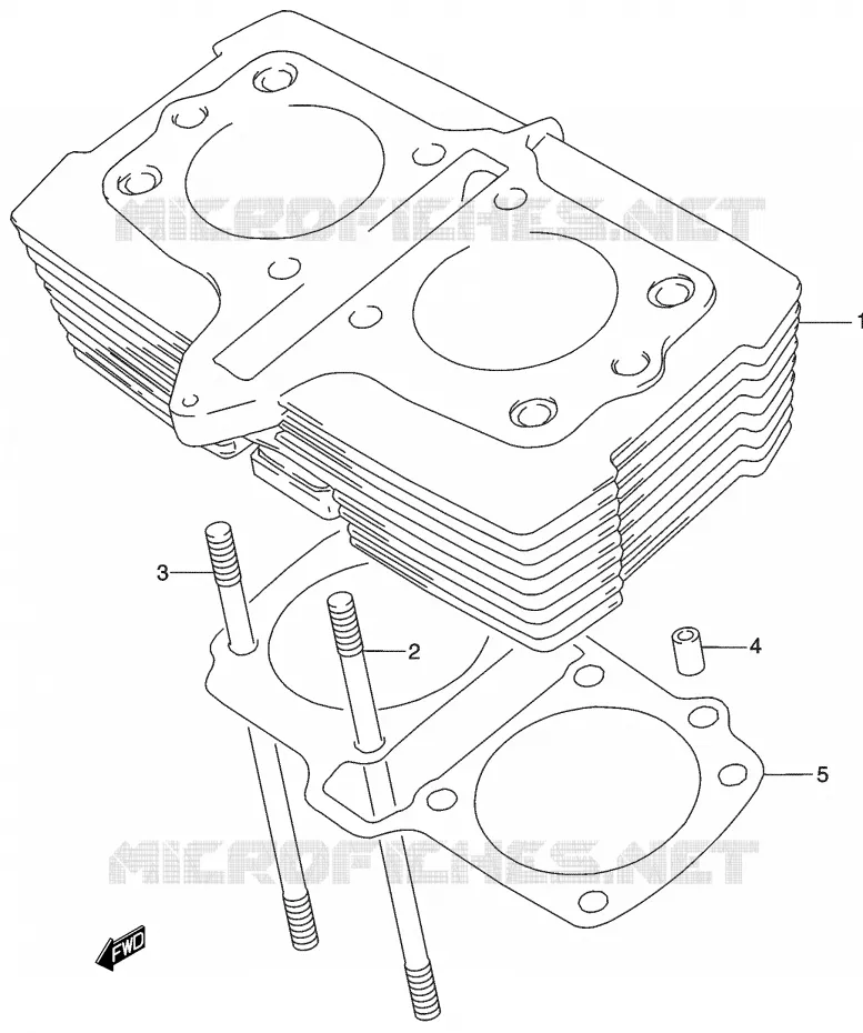 CILINDER Suzuki MOTO 500 GS-E 2003  GS500K3(P19)