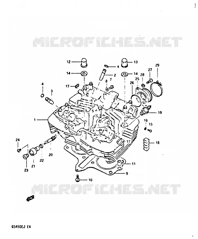CILINDERKOP Suzuki MOTO 450 GS-S 1987  GS450SH(E/F/G/H/J)