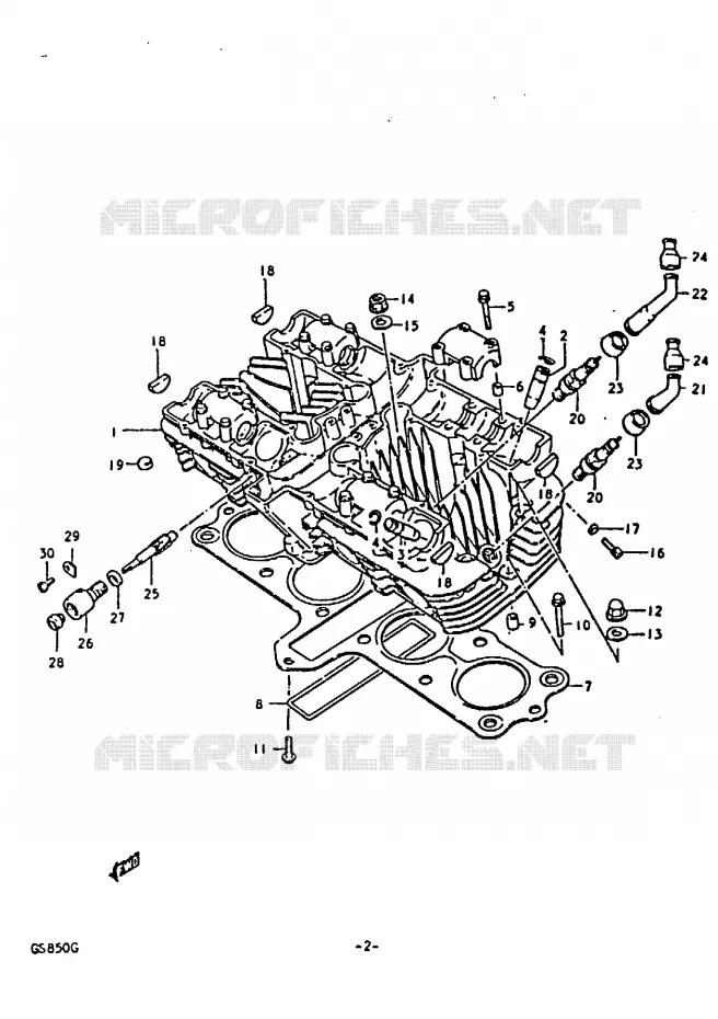 CILINDERKOP Suzuki MOTO 850 GS 1986  GS850G